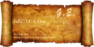 Gáli Elza névjegykártya